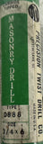 Precision Twist Drill D888 Masonry Drill Bit Carbide Tipped 3/4" X 6"