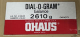 Ohaus Dial-O-Gram Triple Beam Balance Scale 2610g