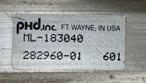 183040 PHD ML-183040 Pneumatic Slide & Cylinder Assembly 282960-01