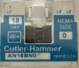 Cutler Hammer AN16BN0 Motor Starter 3-Pole 600V 18A Nema Size 0