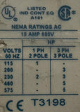 Cutler Hammer AN16BN0 Motor Starter 3-Pole 600V 18A Nema Size 0