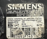 Siemens Q115 Circuit Breaker 1-Pole 120/240VAC 15A