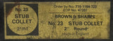 Brown & Sharpe 710-1164-723 Round Stub Collet No. 23 2"