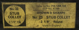 Brown & Sharpe 710-1208-723 Round Stub Collet No. 23 2-1/8"