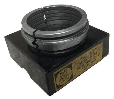 Brown & Sharpe 710-1220-723 Round Stub Collet No. 23 2-5/16"