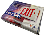 Eagle 2001 83-1759 LED Exit Sign Universal White Stencil Red LED White Frame