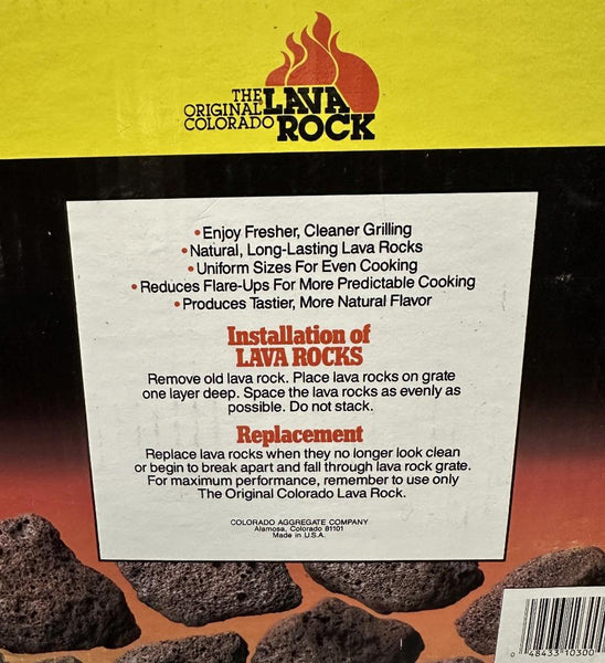 The Original Colorado Gas Grill Replacement Lava Rocks 7 LBS Net Weigh