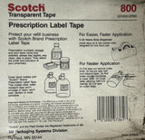 3M Scotch 021200-07361 Label Protection Tape Acetate Film 1-1/2" X 72 yd