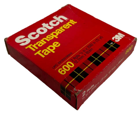 3M Scotch 021200-06942 Transparent Tape 1/2" X 72 yd 2-Roll Box