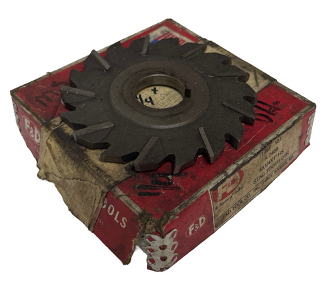 F & D Tool 11097 Stag Tooth Cutter 4" X 1/4" X 1" HSS 2-Pack