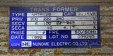 Nunome Electric NMTR128 Transformer 220/220/240V Pri 100/22/24V Sec 4.17-10A