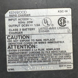 Kenwood KSC-14 Dual Slot Battery Rapid Charger 120VAC 60Hz 20W