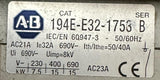 Allen-Bradley 194E-E32-1753 Disconnect Load Switch Series B 32A 3 Poles w/ Knob