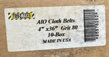 Tru-Maxx A/O Cloth Sanding Belts 80 Grit 4" X 36" 10-Pack