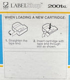 K-Sun 206BC Tape Cartridge Black On Clear 1/4"