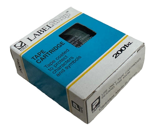 K-Sun 218WC Tape Cartridge White On Clear 3/4"