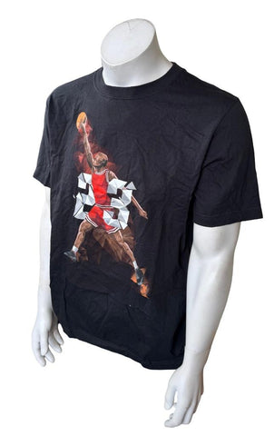 Nike Jordan Men's Animated Jumpman 23 Graphic Black Short Sleeve Shirt Size L