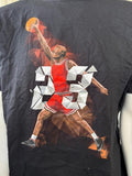 Nike Jordan Men's Animated Jumpman 23 Graphic Black Short Sleeve Shirt Size L