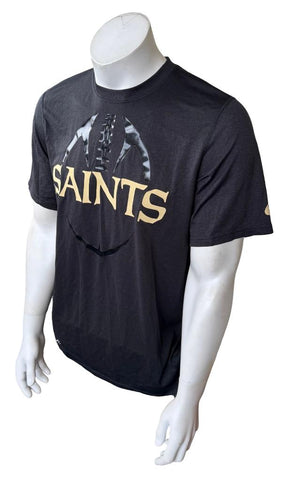 Nike NFL Team Apparel Men's New Orleans Saints Black Dri-Fit Shirt Size Medium