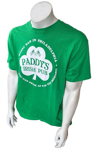 Gildan Men's Paddy's Irish Pub Worst Bar It's Always Sunny Green Shirt Size L