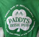 Gildan Men's Paddy's Irish Pub Worst Bar It's Always Sunny Green Shirt Size L