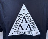 Anvil Men's Revenge of the Nerds Tri Lambda Black Short Sleeve Shirt Size Large