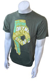 Anvil Men's Puma Obey Me Mr 9 Lives Graphic Olive Short Sleeve Shirt Size Medium