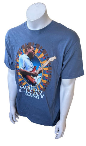 Anvil Men's Robert Cray Band 2011 Tour Blue Short Sleeve Shirt Size Large