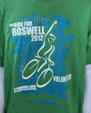 Anvil Men's Ride For Roswell 2012 Volunteer Green Short Sleeve Shirt Size XL