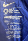 Nike Men's Slim Fit Graphic Just Do It Blue Short Sleeve Shirt Size X-Large