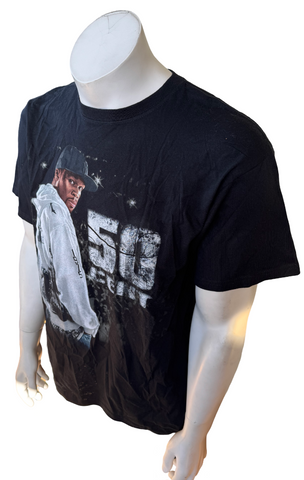 Anvil Men's 50 Cent The Invitation 2010 Tour Black Short Sleeve Shirt Size Large