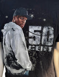 Anvil Men's 50 Cent The Invitation 2010 Tour Black Short Sleeve Shirt Size Large