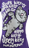 Tulex Women's Soft Happy Kitty Graphic Purple Short Sleeve Shirt Size Small