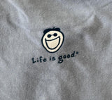 Life is Good Women's 2011 Rock The Barn Gray Short Sleeve Shirt Size Small