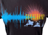 Alstyle Women's Supertramp 2011 Tour Graphic Black Short Sleeve Shirt Size Large