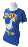 Ripple Junction Women's Mythbusters Quack Damn You! Duck Blue Shirt Size Large