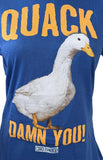 Ripple Junction Women's Mythbusters Quack Damn You! Duck Blue Shirt Size Large