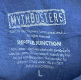 Ripple Junction Women's Mythbusters Quack Damn You! Duck Blue Shirt Size Large