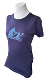 Alternative Women's Tretorn Paddling Graphic Purple Short Sleeve Shirt Size M
