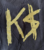 Pimatee Women's Kesha Gold Money Print KS Graphic Black Shirt Size Medium