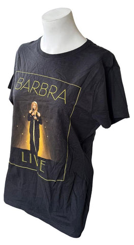Hanes Women's Barbra Streisand Live 2012 Tour Graphic Black Shirt Size Medium