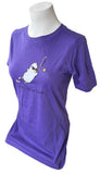 Cool Chicks Club Women's Cool Chicks Love Tennis Graphic Purple Shirt Size Small