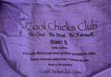 Cool Chicks Club Women's Cool Chicks Love Tennis Graphic Purple Shirt Size Small