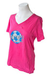 Puma Women's Love Soccer Graphic Pink Short Sleeve Shirt Size Medium
