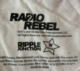 Ripple Junction Women's I Am Radio Rebel Pink Short Sleeve Shirt Size Medium