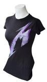 Women's Metallica Graphic Black Short Sleeve Shirt Size Small