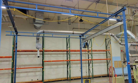 Gorbel Free Standing Workstation Crane 12' L x 16' W x 10' H 250 LB w/ Hoist