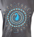 Tultex Women's James Taylor And Band Peacock Graphic Gray Shirt Size Large