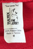 Tultex Women's Lauren Alaina Wildflower Red Short Sleeve Shirt Size Medium