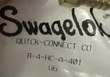 Swagelok B-4-HC-A-401 Quick Connect Hose Connector Steel 1/4" Tube x 1/4" ID